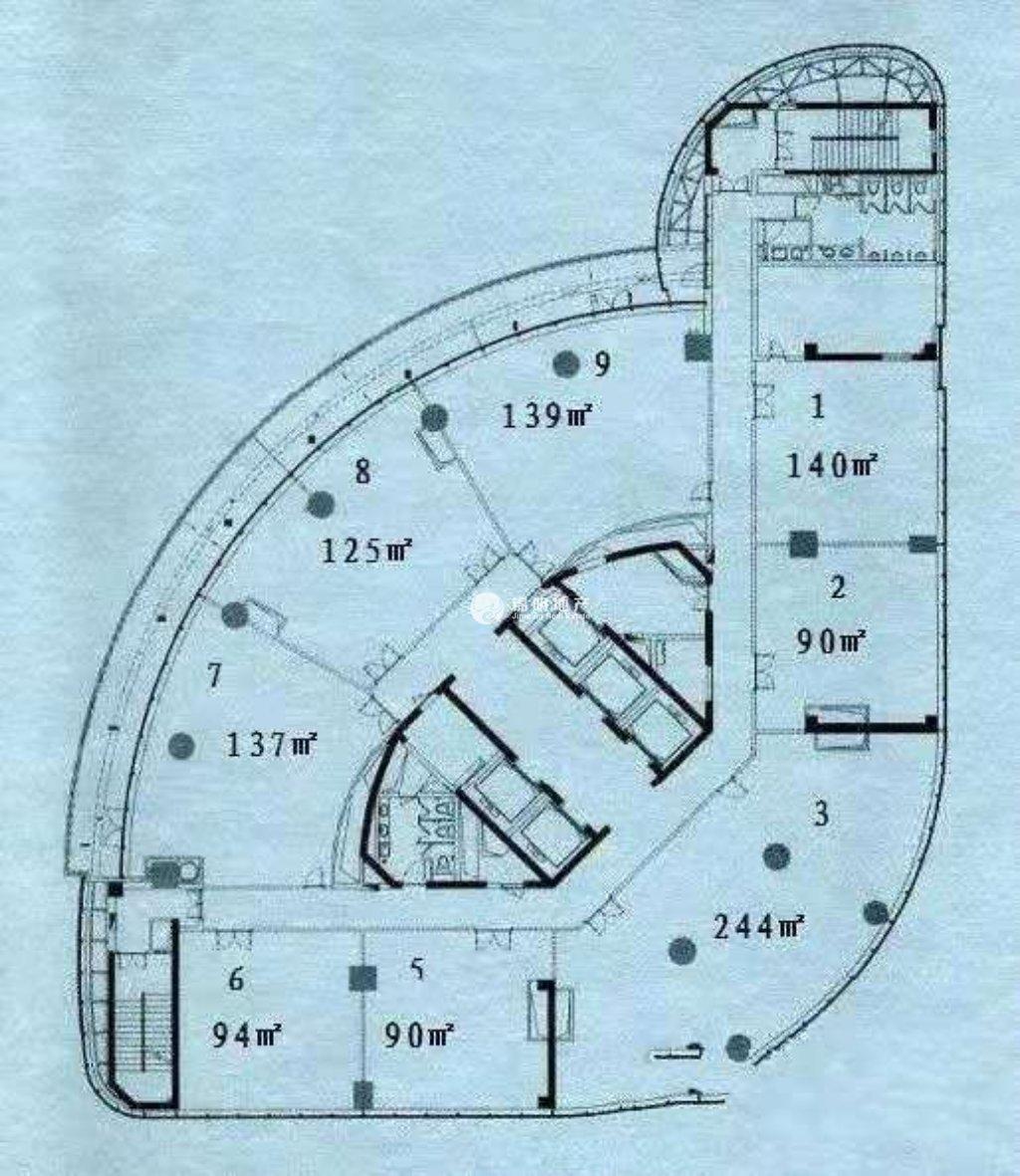 四川北路海泰国际大厦125平米写字楼出租